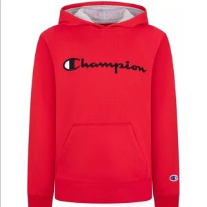 Red Champion Boys Hoodie